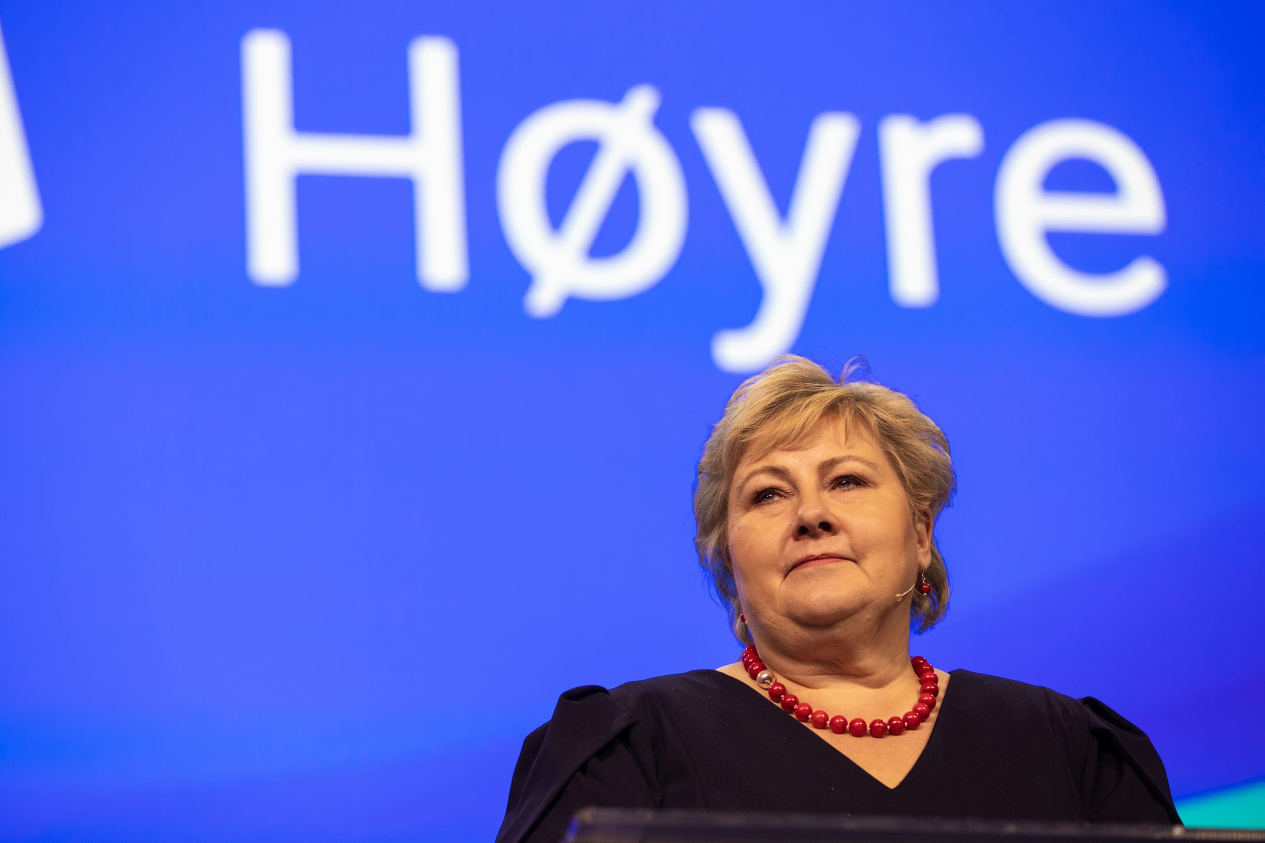 Erna Solberg fra talerstolen